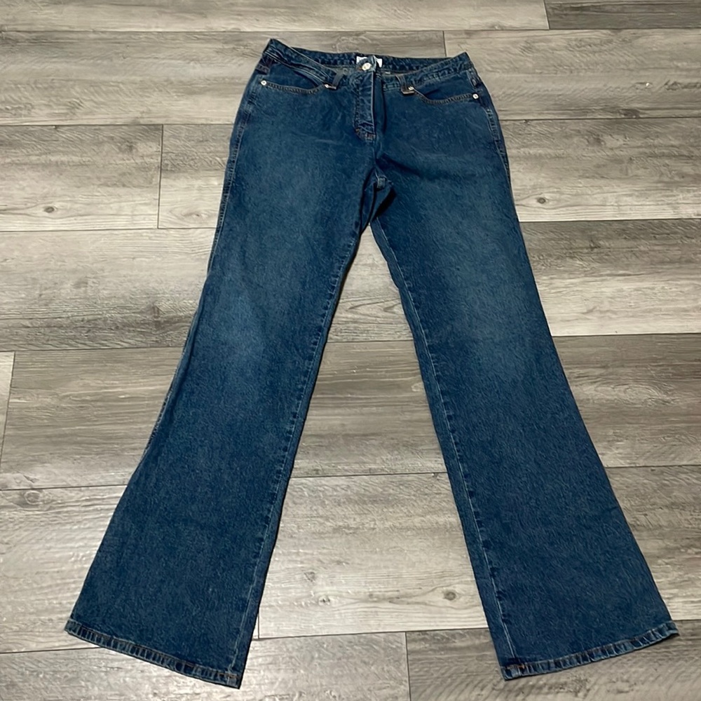 St. John Sport, Denim Jeans, Size 12, Bootcut/Flare
